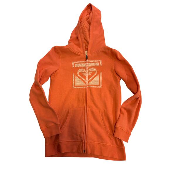 Roxy Girl size 14 full zip hoodie peach color - Picture 1 of 3